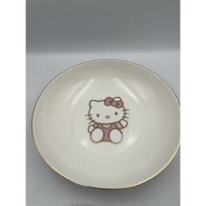 New Hello Kitty Pink Pastel Bows 9” Pasta Bowl Dish Plate- Rare -